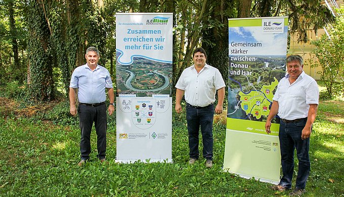 Gemeinsam für die Region: Die Bürgermeister Hans Eigner, Wallerfing, Thomas Stoiber, Oberpöring, und Johannes Schmid, Otzing.
